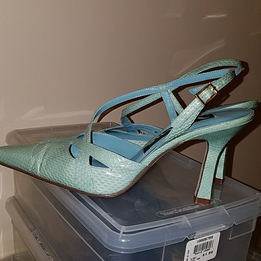 Teal blue heels